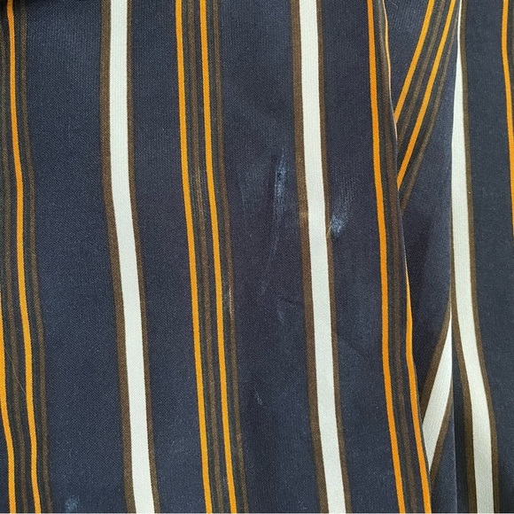 SONCY Jumpsuit Overall Blue/Orange Stripe Plus Size 2 Cross Strap Adjustable NWT - Picture 11 of 11